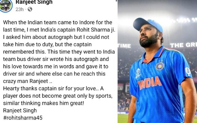 Rohit Sharma's Kind Gesture For Indore Traffic Police Rohit Sharma's Kind Gesture For Indore Traffic Police