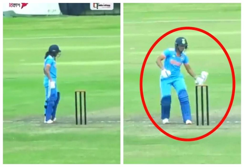 Harmanpreet Kaur Sparks Controversy With Unruly Gesture Harmanpreet Kaur Sparks Controversy With Unruly Gesture