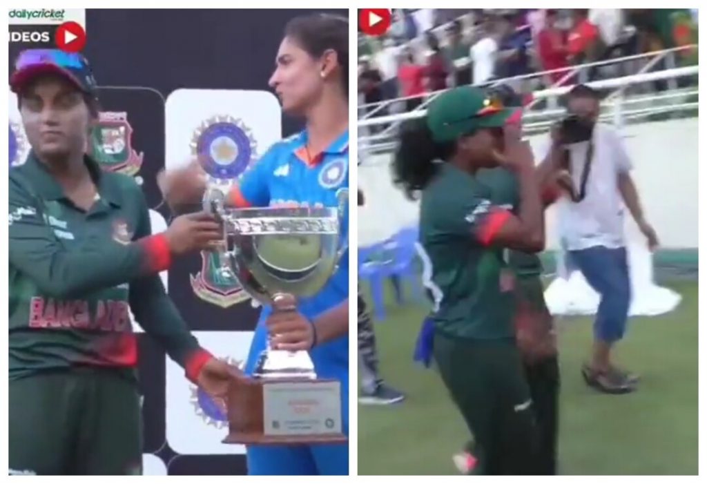 Harmanpreet Kaur Sparks Controversy With Unruly Gesture Harmanpreet Kaur Sparks Controversy With Unruly Gesture