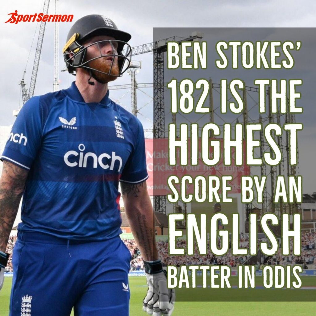 Ben Stokes Smashes England ODI Record with 182 Runs Ben Stokes Smashes England ODI Record with 182 Runs