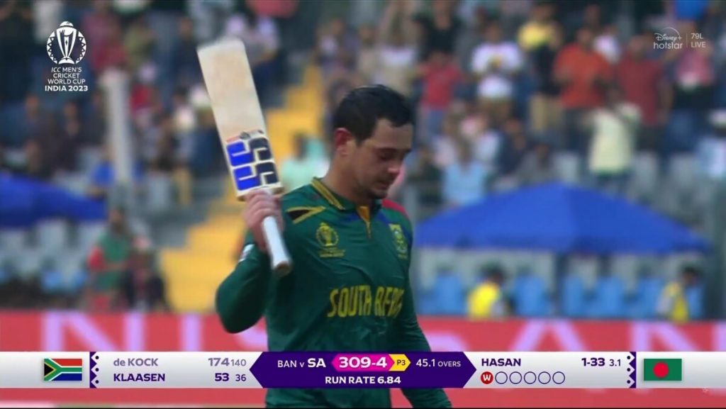 South Africa Thrash Bangladesh With De Kock's 174  
