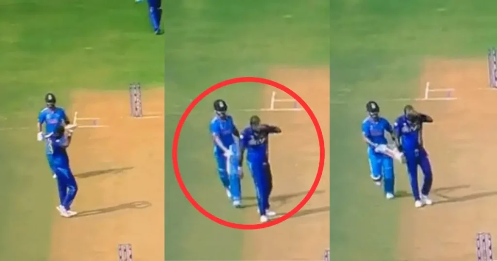 Virat Kohli Jokingly Hits Sri Lanka Bowler Angelo Mathews Virat Kohli Jokingly Hits Sri Lanka Bowler Angelo Mathews