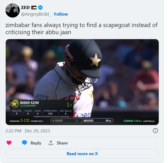 PAK vs AUS 2nd Test: Babar trolled after PAK’s defeat PAK vs AUS 2nd Test: Babar trolled after PAK’s defeat