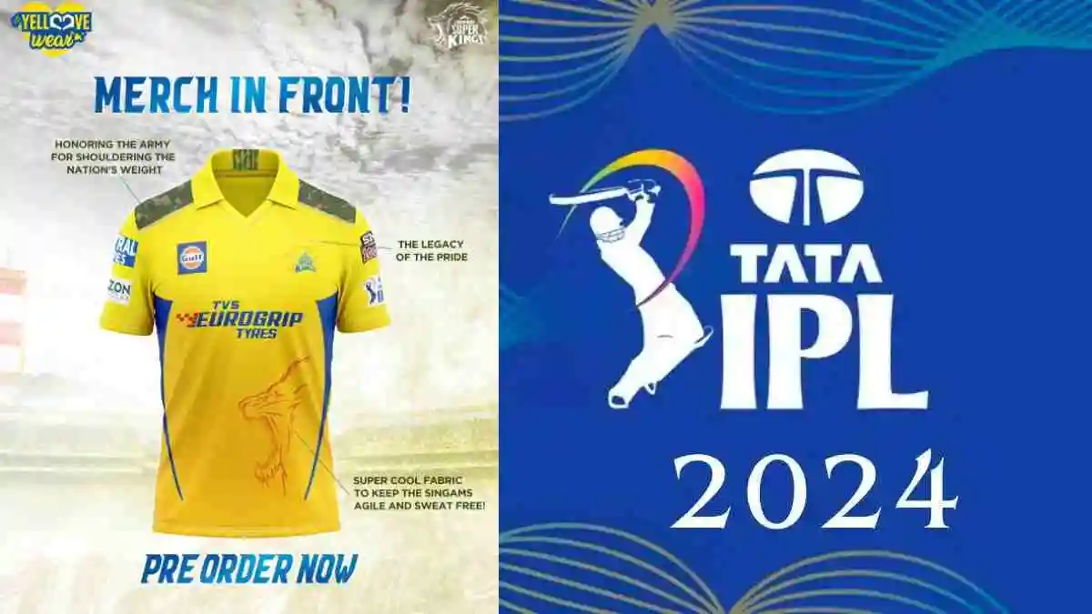 CSK unveils brand new Jersey for IPL 2024 CSK unveils brand new Jersey for IPL 2024