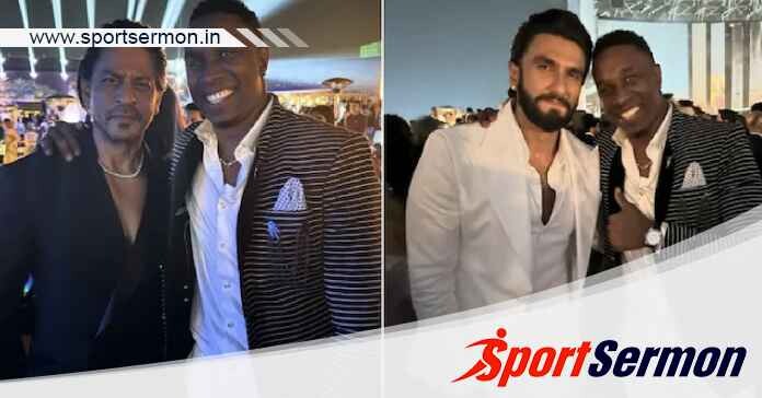 DJ Bravo meets SRK & Ranveer Singh at Ambani's bash  