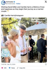 Sport players David Miller and Camilla Harris get married! Sport players David Miller and Camilla Harris get married!
