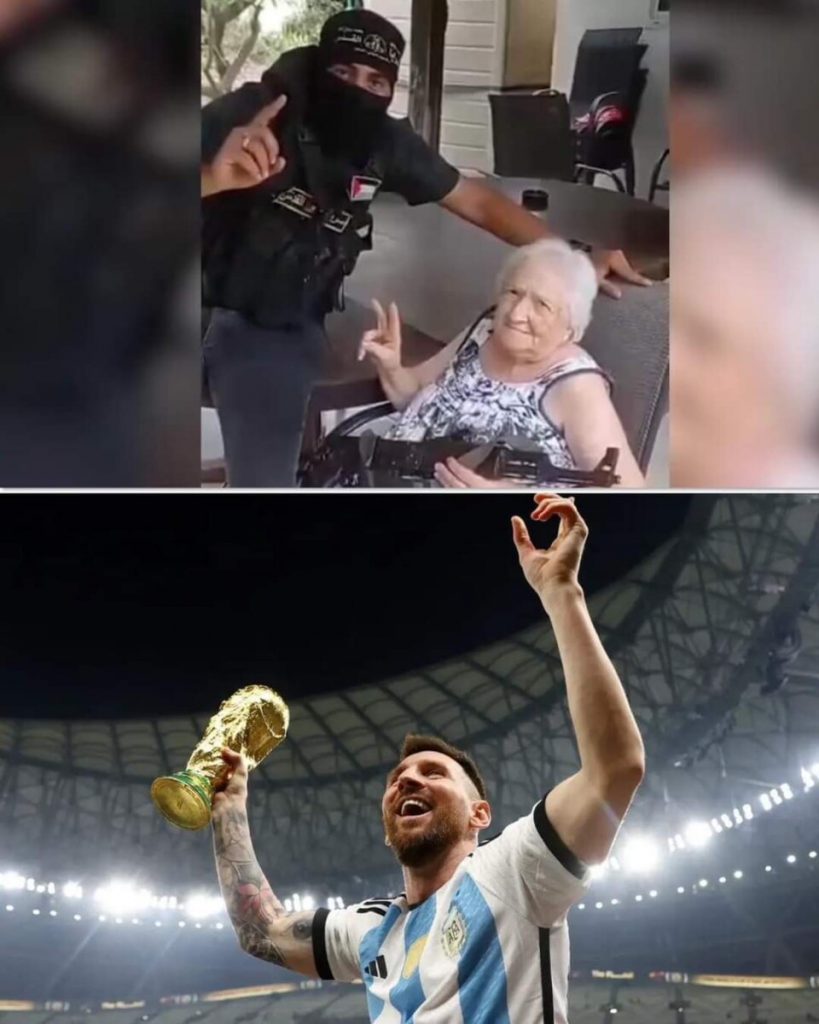 Lionel Messi Saves a 90 Years Old Grandma from Hamas Lionel Messi Saves a 90 Years Old Grandma from Hamas