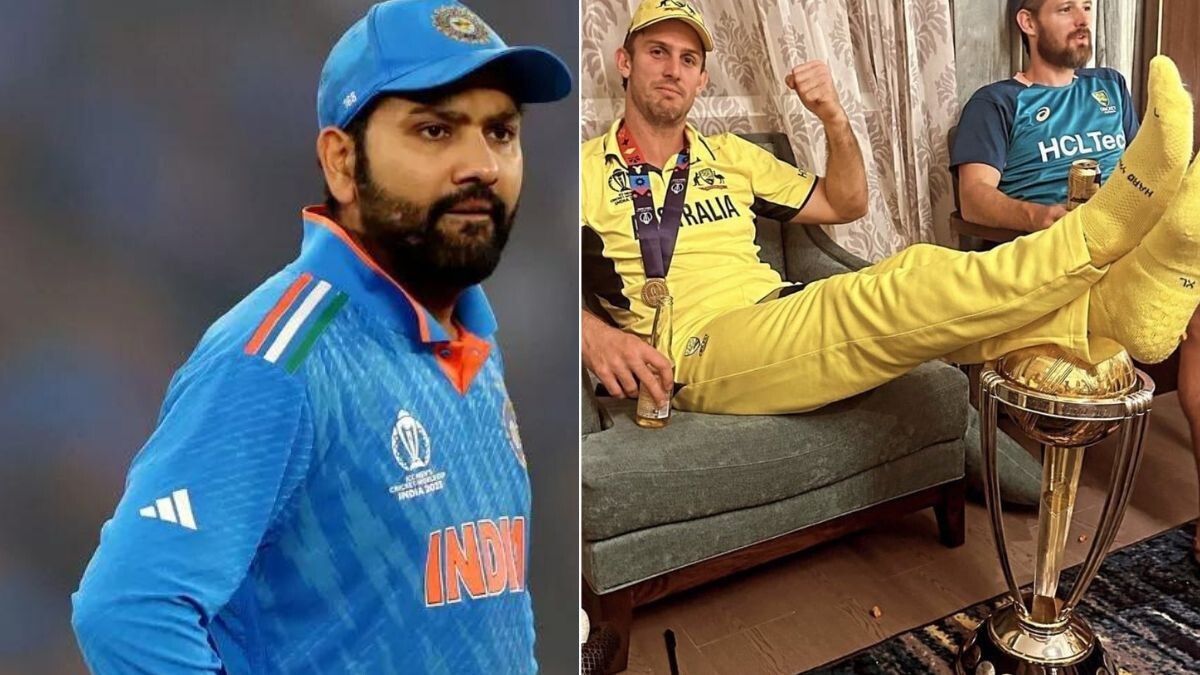 Mitchell Marsh booked for disrespecting World Cup Trophy Mitchell Marsh booked for disrespecting World Cup Trophy