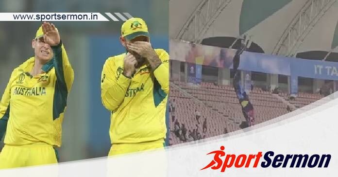 Fans Ask Safety After WC Hoardings Fall Amid AUS vs SL Tie  