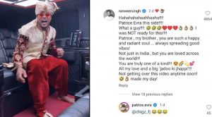 Footballer Patrice Evra dances on Ranveer Singh's song! Footballer Patrice Evra dances on Ranveer Singh's song!