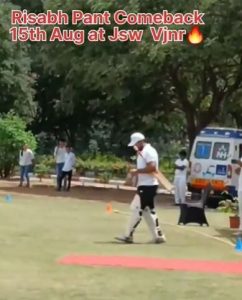 Rishab Pant's recovery - Batting in a friendly match  
