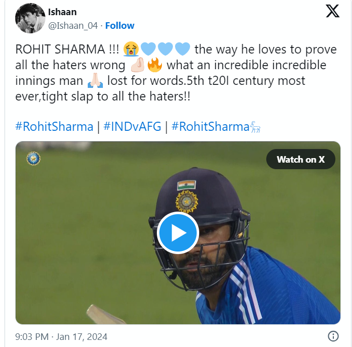 IND vs AFG 3rd T20I: Hitman is back with a bang  