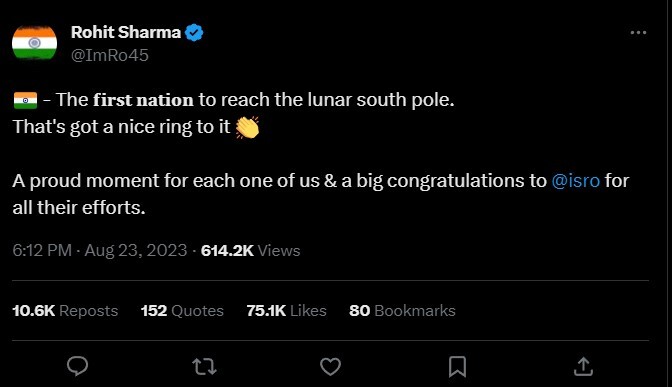 Indian Players Celebrates Chandrayaan 3 Successful Landing Indian Players Celebrates Chandrayaan 3 Successful Landing