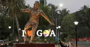 Football legend Cristiano Ronaldo statue in Goa stir chaos Football legend Cristiano Ronaldo statue in Goa stir chaos