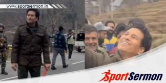 Cricketer Sachin Tendulkar seen batting in serene Kashmir  