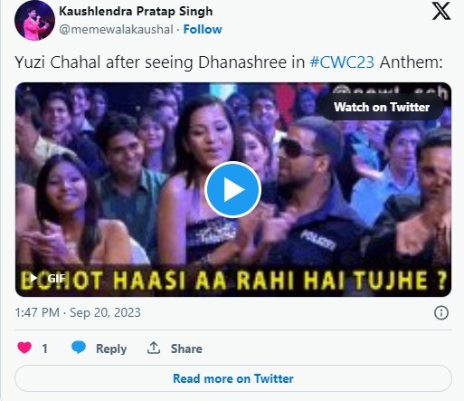 Fans Post Memes After Chahal's Wife's World Cup Appearance  