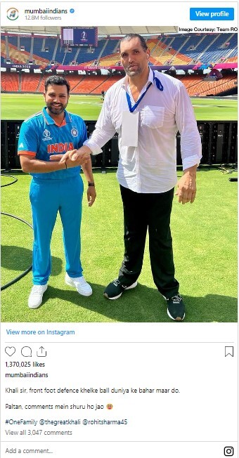 When Rohit Sharma Met The Great Khali   