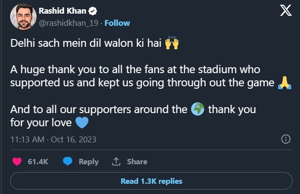 World Cup 2023: Afghanistan receive support from local fans  