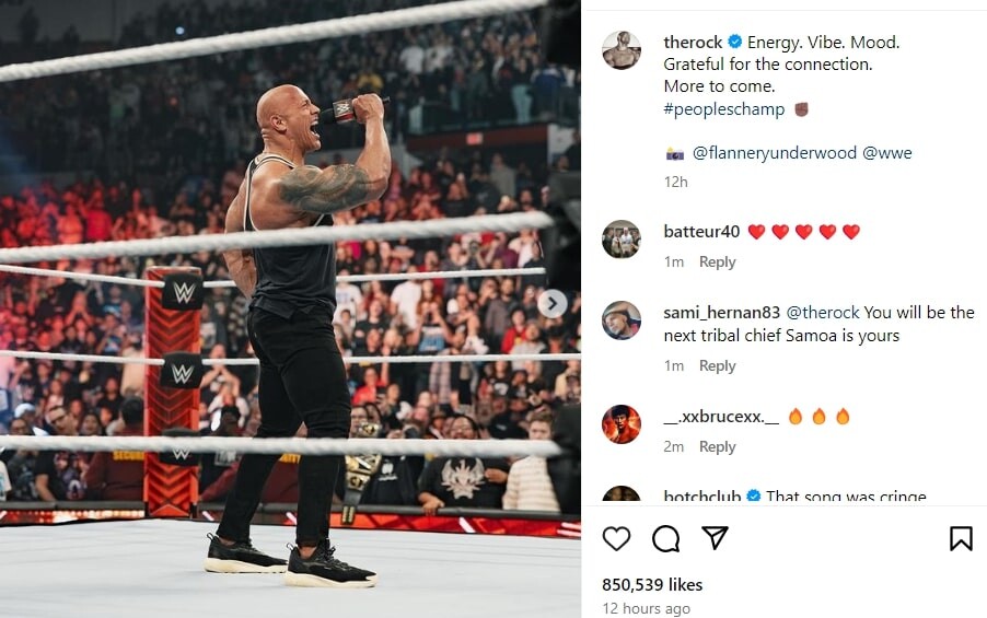 The Rock makes a tease after Reigns addresses his callout The Rock makes a tease after Reigns addresses his callout