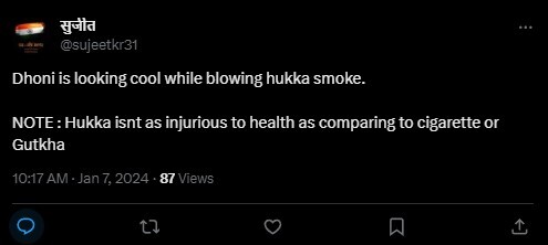 MS Dhoni Smoking Hookah Sparks The Internet MS Dhoni Smoking Hookah Sparks The Internet