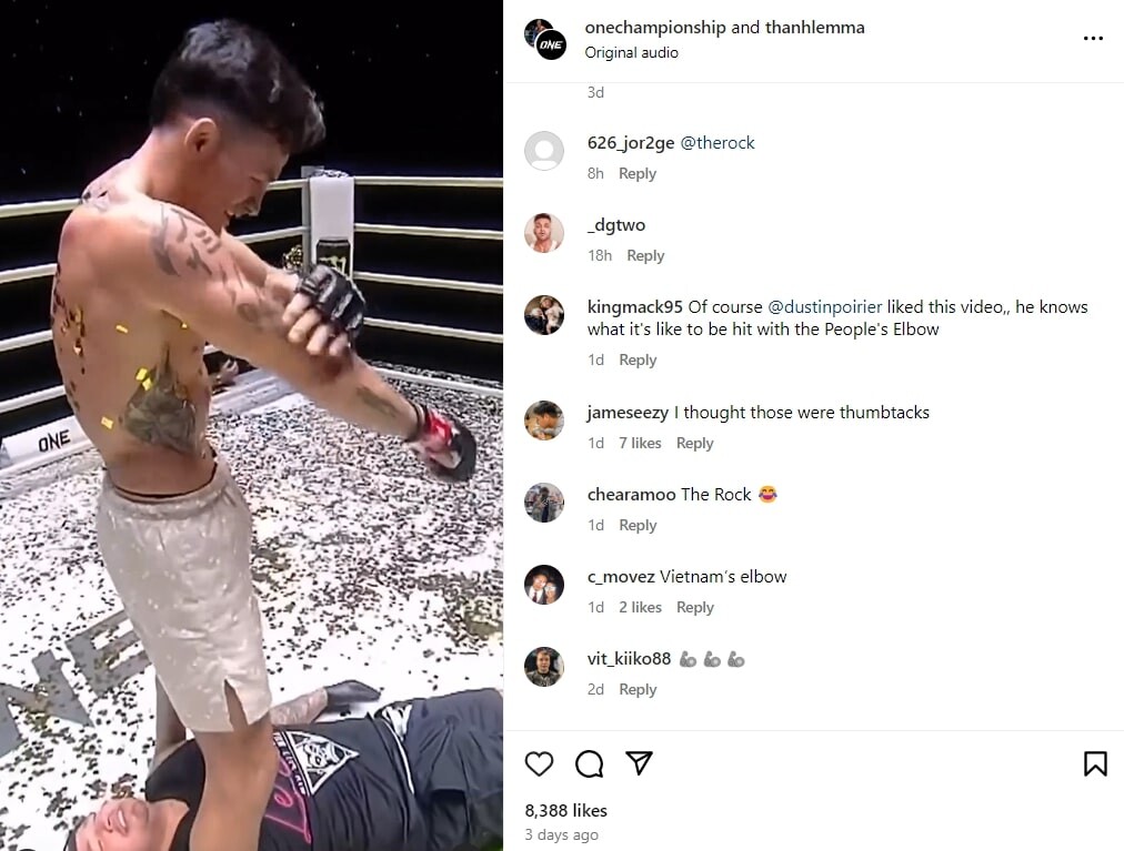 Thanh Le pays homage to The Rock after title win  