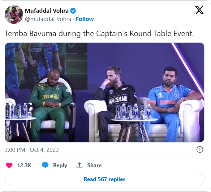 World Cup 2023: Temba Bavuma falls asleep at Captain’s Meet World Cup 2023: Temba Bavuma falls asleep at Captain’s Meet