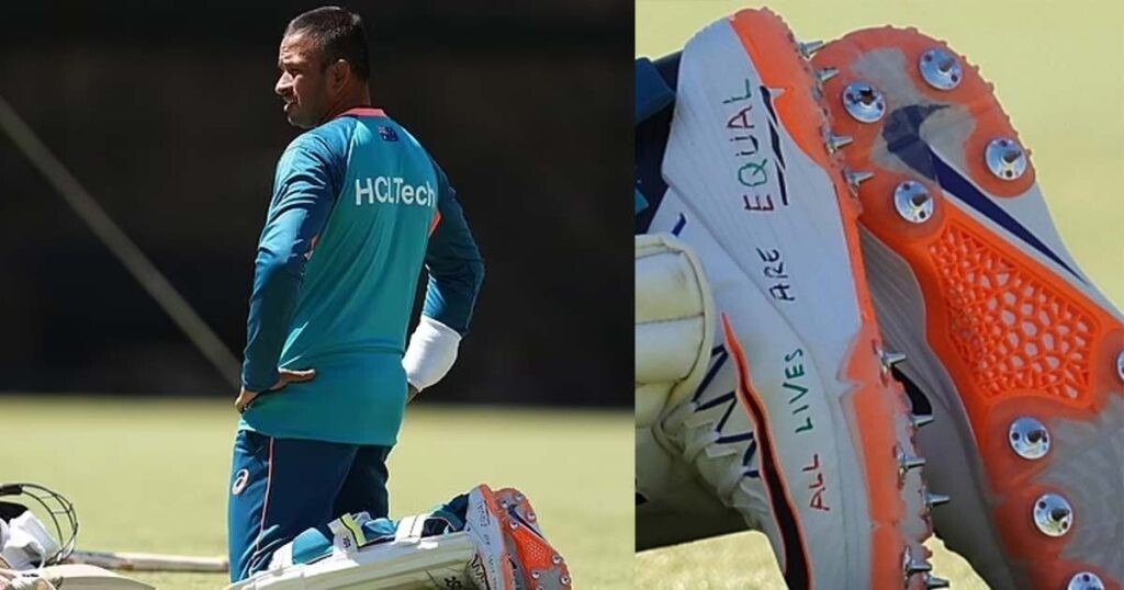 Usman Khawaja Wears A Black Armband In Support Of Gaza Usman Khawaja Wears A Black Armband In Support Of Gaza