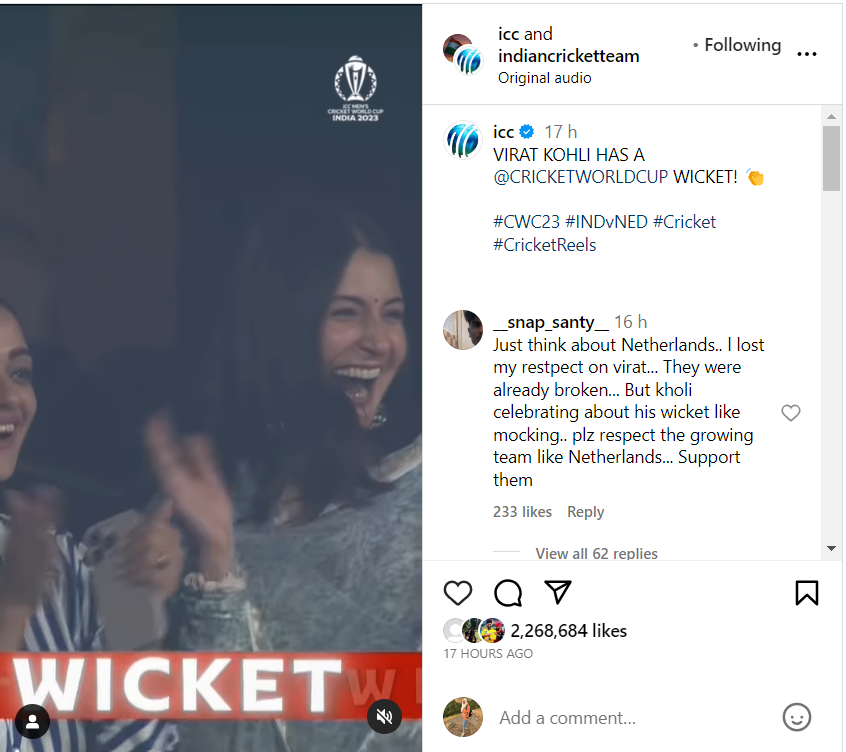 Kohli Ends 9-Year Wicket Drought; Anushka's Viral Reaction Kohli Ends 9-Year Wicket Drought; Anushka's Viral Reaction