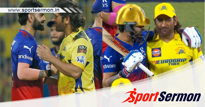 Virat-Dhoni shares heartwarming moment in CSK vs RCB  