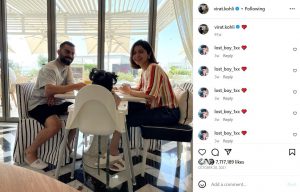 #TB Pic: Virat & Anushka with daughter enjoying breakfast! #TB Pic: Virat & Anushka with daughter enjoying breakfast!