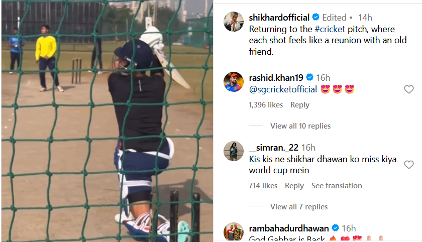 Watch: Shikhar Dhawan Returns To Practice For IPL 2024 Watch: Shikhar Dhawan Returns To Practice For IPL 2024