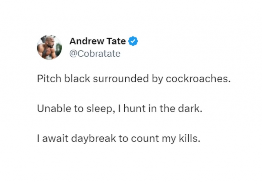 Tate's prison cell live stream stunt draws mixed response  