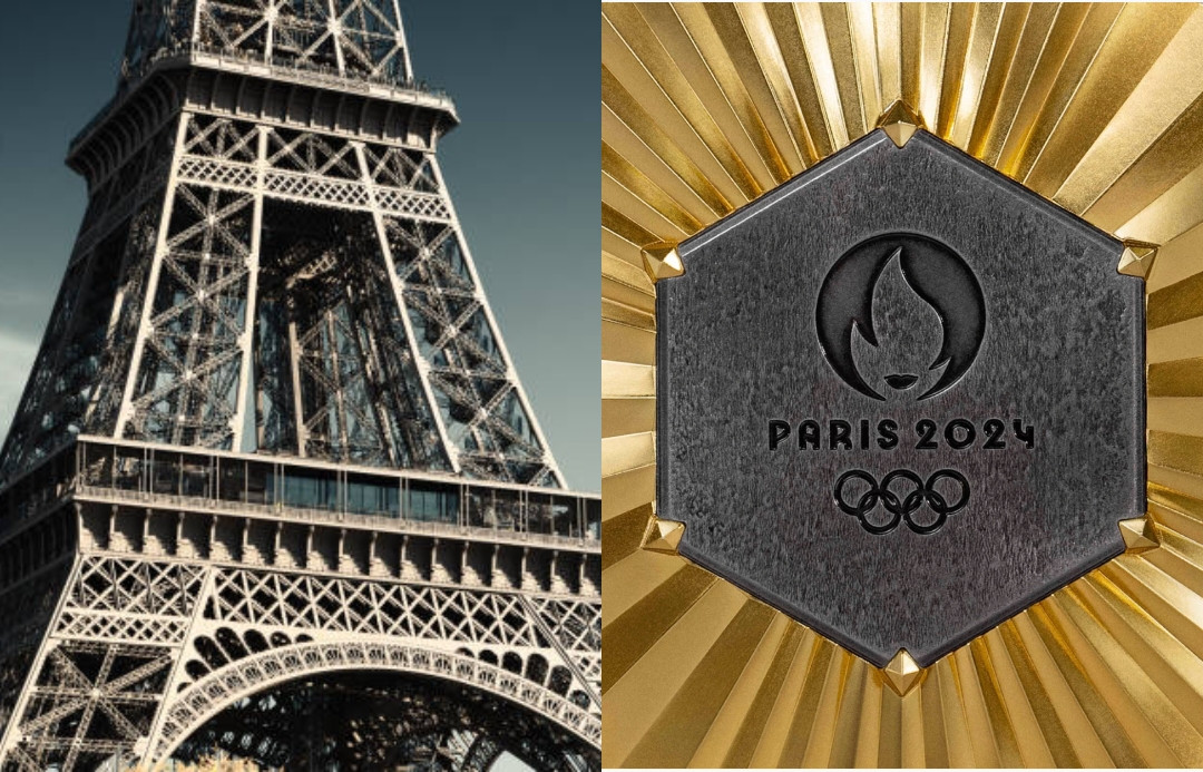 Paris 2024 Medals Encrusted with Eiffel Tower Iron  