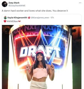Zoey Stark breaks her heel gimmick to praise this WWE Diva Zoey Stark breaks her heel gimmick to praise this WWE Diva