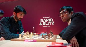 Superbet Rapid 2024 के दूसरे दिन गुकेश ने कार्लसन को दिया चकमा Superbet Rapid 2024 के दूसरे दिन गुकेश ने कार्लसन को दिया चकमा