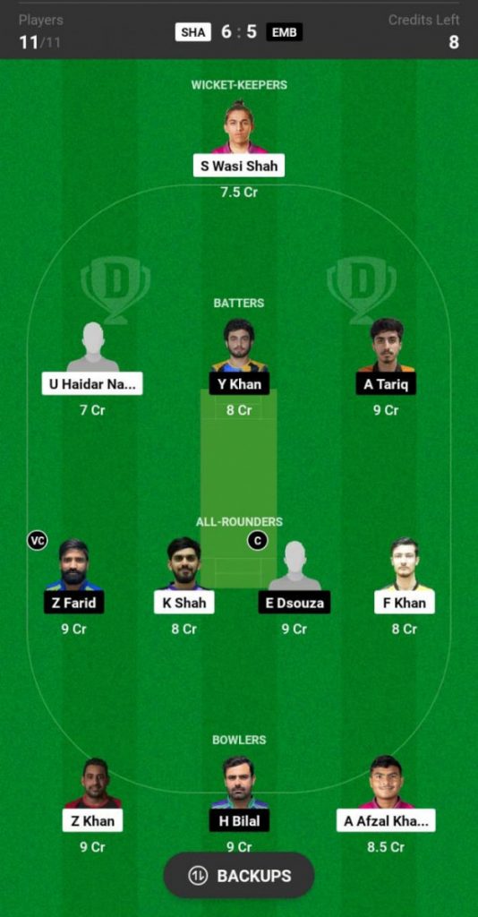 Sharjah vs Emirates Blue Prediction: SHA vs EMB, Emirates D10 Tournament 2024  