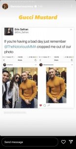 McGregor recalls cropping a fan out of Photo in order to upload his own McGregor recalls cropping a fan out of Photo in order to upload his own