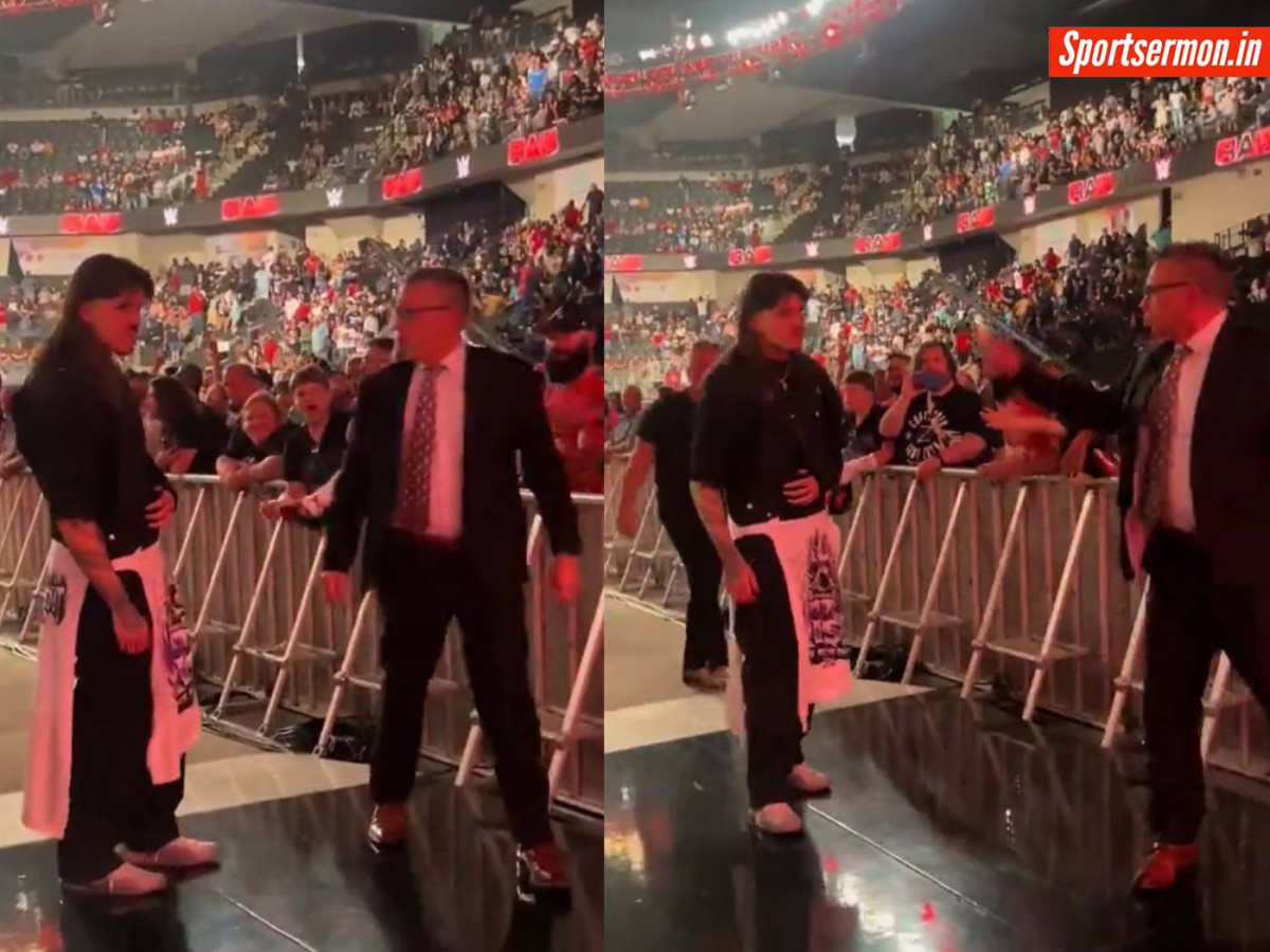 Michael Cole seen yelling at Dominik after WWE Raw went off air  
