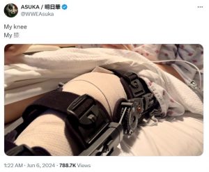 WWE star Asuka shares photos of her injury status on social media  