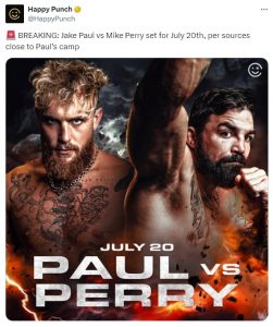 Jake Paul to fight former UFC star before Mike Tyson boxing match Jake Paul to fight former UFC star before Mike Tyson boxing match