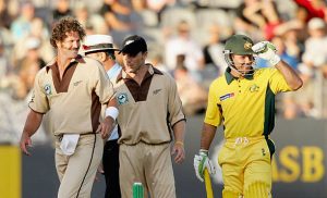 Who was the first batter to hit a six in international T20 game?  