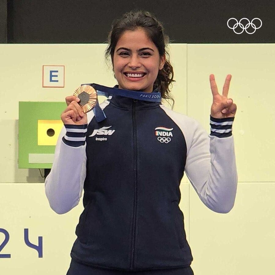 Olympics 2024 में Manu Bhaker ने जीता दूसरा मेडल, तोड़ दिया 124 साल का रिकॉर्ड Olympics 2024 में Manu Bhaker ने जीता दूसरा मेडल, तोड़ दिया 124 साल का रिकॉर्ड