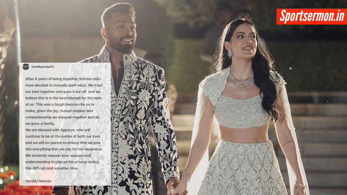 Hardik Pandya Confirms Divorce with Natasa Stankovic After 4 Years of Marriage  