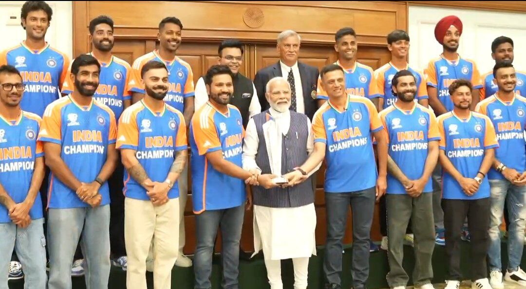 Prime Minister Narendra Modi Meets Victorious Indian Cricket Team  