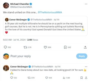 Conor McGregor reassures Chandler and provides new update on the fight  