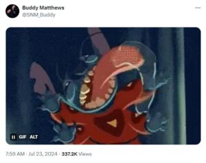 Buddy Matthews' reaction to Rhea Ripley licking Dominik on RAW  