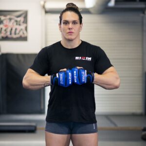 Craig Jones forcefully kisses Gabi Garcia at the intergender pre-fight faceoff Craig Jones forcefully kisses Gabi Garcia at the intergender pre-fight faceoff