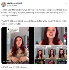 UFC champion Alex Pereira accused of sexual abuse by 21-year-old girl  