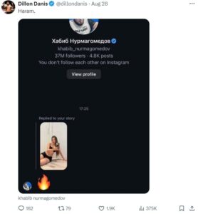 Dillon Danis mocks Khabib's religion with fake DM screenshot, Abdelaziz replies  