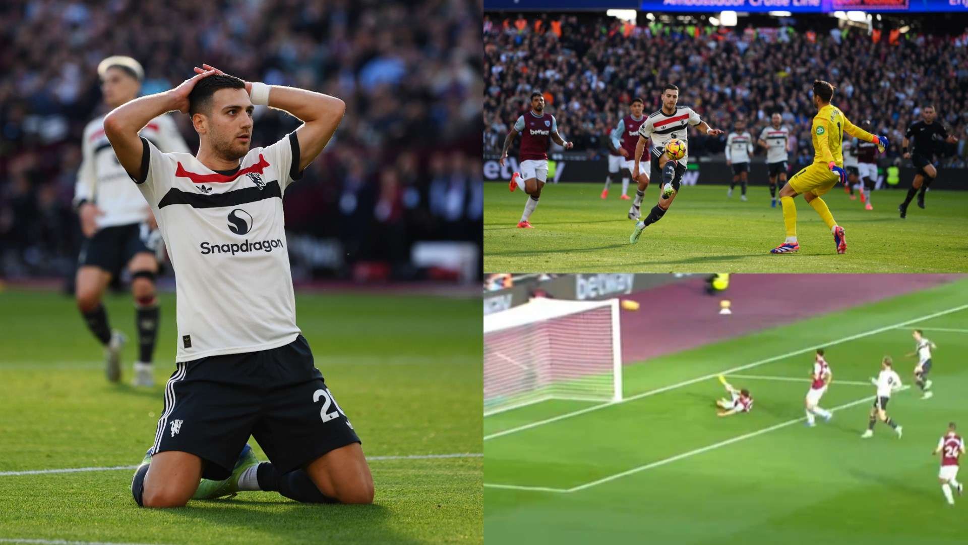 'F*cking criminal!' - Dalot torn apart by Man Utd fans for 'miss of the season'  